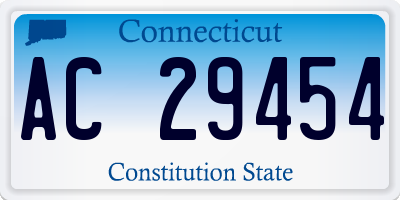 CT license plate AC29454