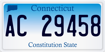 CT license plate AC29458