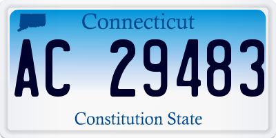 CT license plate AC29483