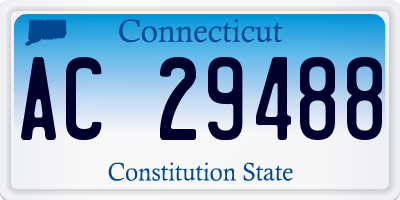 CT license plate AC29488