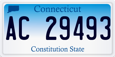 CT license plate AC29493