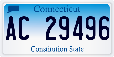 CT license plate AC29496