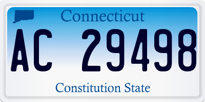 CT license plate AC29498