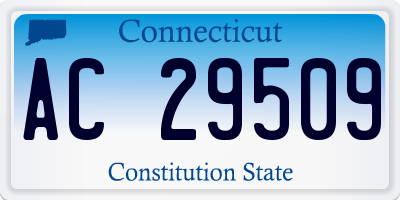 CT license plate AC29509