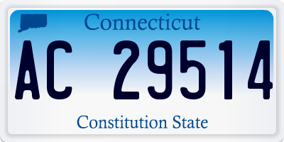 CT license plate AC29514