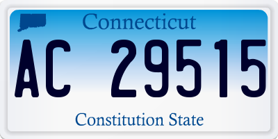 CT license plate AC29515