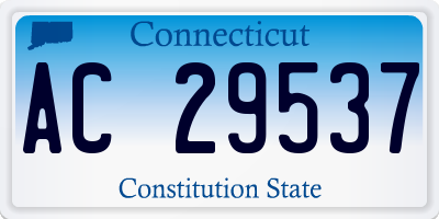 CT license plate AC29537