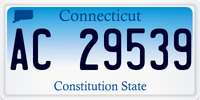 CT license plate AC29539