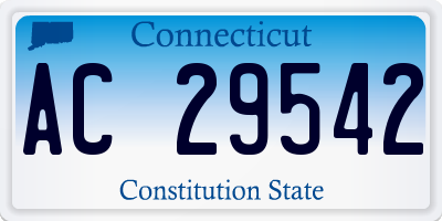 CT license plate AC29542