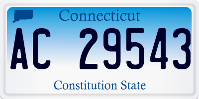 CT license plate AC29543