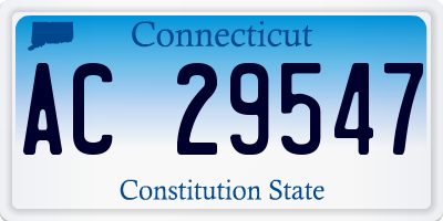 CT license plate AC29547