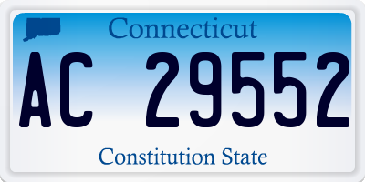 CT license plate AC29552