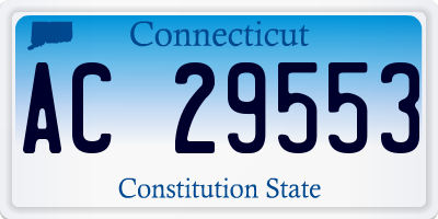 CT license plate AC29553