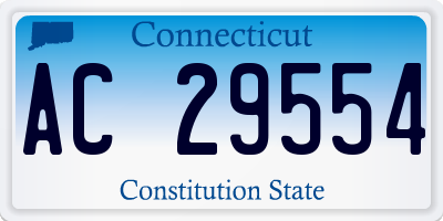 CT license plate AC29554