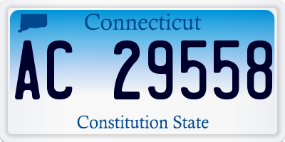 CT license plate AC29558