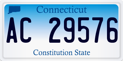 CT license plate AC29576