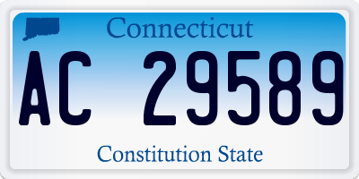 CT license plate AC29589