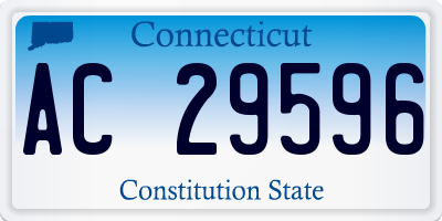 CT license plate AC29596