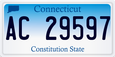 CT license plate AC29597