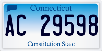 CT license plate AC29598