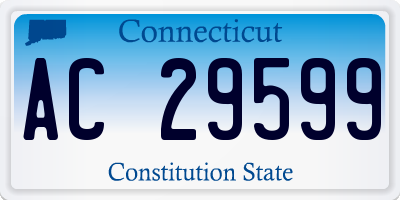 CT license plate AC29599