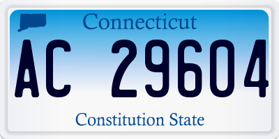 CT license plate AC29604