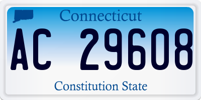 CT license plate AC29608