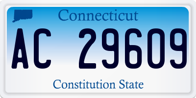 CT license plate AC29609