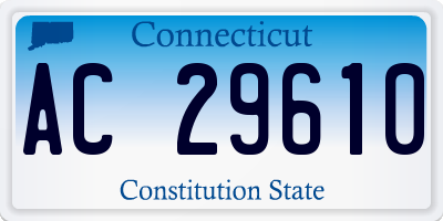 CT license plate AC29610