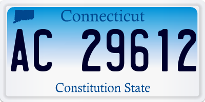 CT license plate AC29612