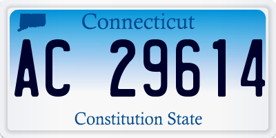 CT license plate AC29614