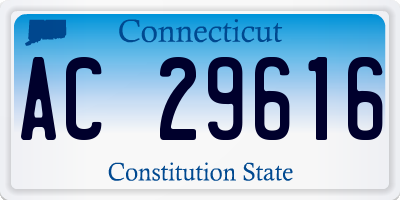 CT license plate AC29616