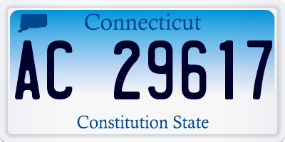 CT license plate AC29617