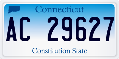 CT license plate AC29627
