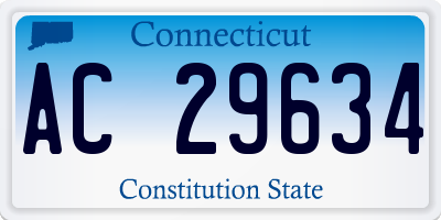 CT license plate AC29634