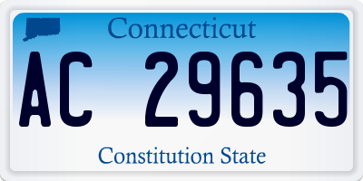 CT license plate AC29635