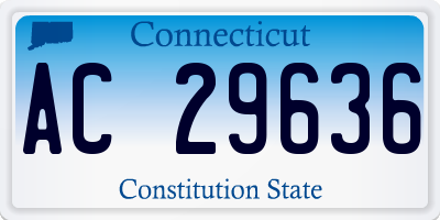 CT license plate AC29636