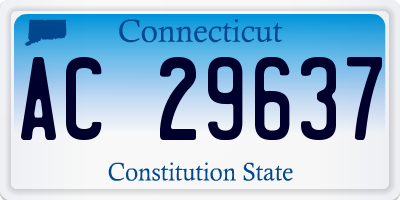 CT license plate AC29637