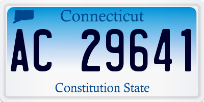 CT license plate AC29641