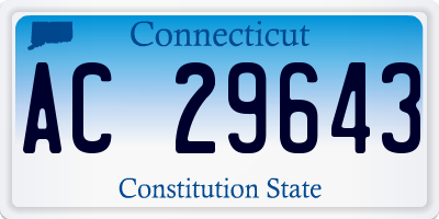 CT license plate AC29643