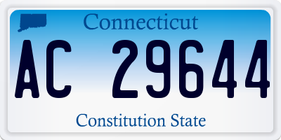 CT license plate AC29644