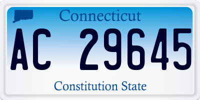 CT license plate AC29645