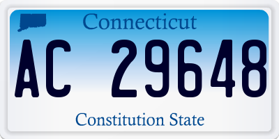 CT license plate AC29648