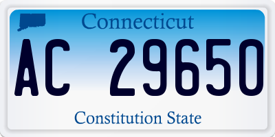 CT license plate AC29650