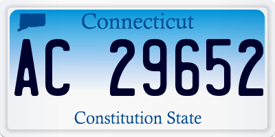 CT license plate AC29652