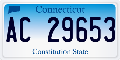 CT license plate AC29653