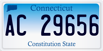 CT license plate AC29656