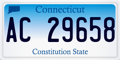 CT license plate AC29658