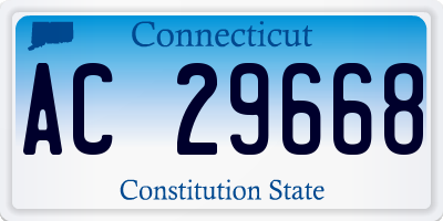 CT license plate AC29668