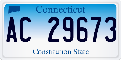 CT license plate AC29673